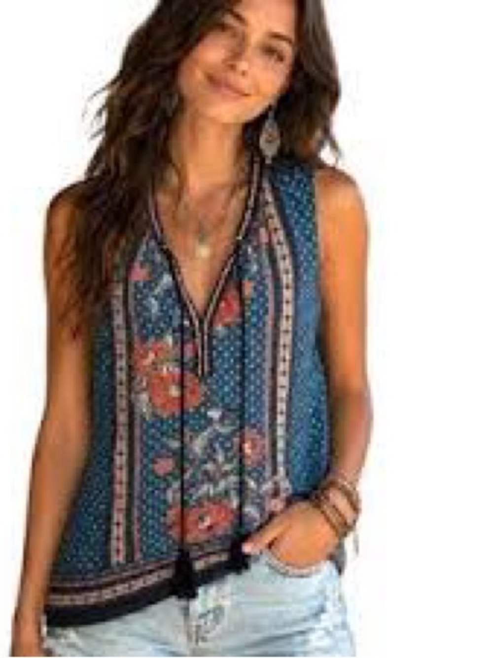 Daniel Rainn Boho Rayon Top